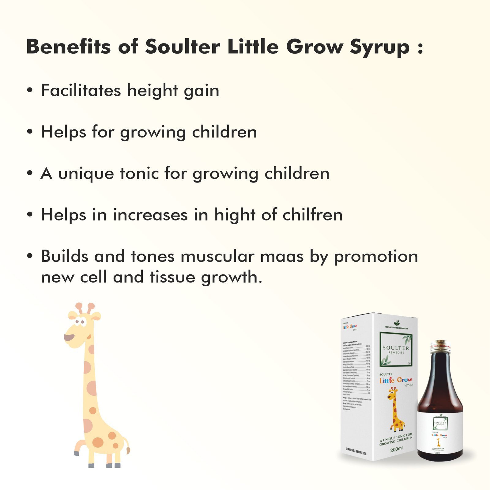 Soulter Little Grow Syrup (200 ml)