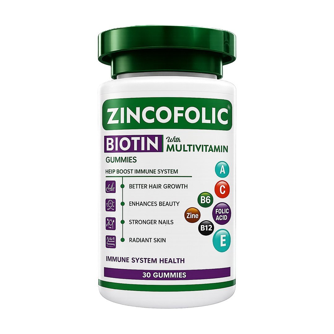 ZINCOFOLIC Biotin Gummies with Multivitamin